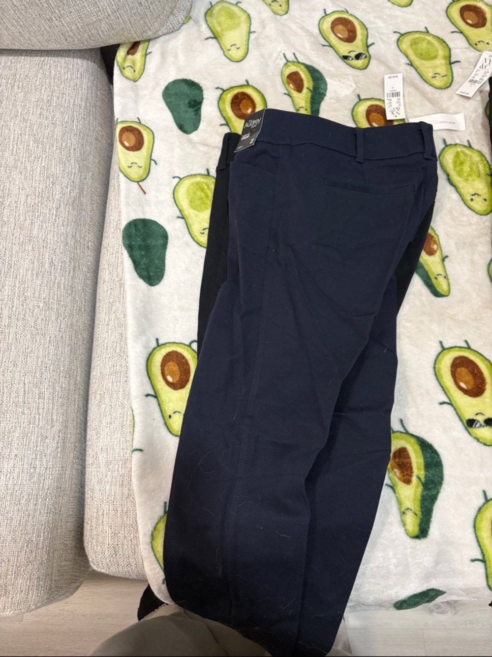 New York & Company Navy and Black Ankle Crop Pants